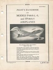 P-80A-1,-5 & FP-80A-5 Shooting Star 1947 Pilot's Handbook Flight Manual - CD picture
