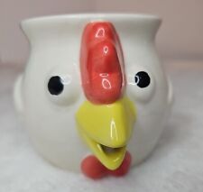 VTG Ceramic Chicken Creamer Handainted Porcelain Country Farm Rooster Gravy Boat picture