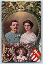 Austria Postcard Imperial Couple Crown Prince Franz Joseph II c1910 Antique picture