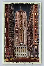 Chicago IL-Illinois, LaSalle Street, Advertisement, Antique, Vintage Postcard picture