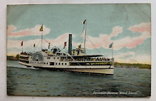 1908 RI Postcard Rhode Island Excursion Steamer Block Island steamship ship boat picture