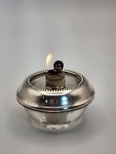 VTG Frank M Whiting Sterling Glass HyGlo Table Top Cigarette Cigar Lighter USA picture