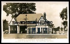 ISLINGTON Ontario 1940s TORONTO Dixons Gas Station. Real Photo Postcard picture