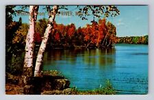 Eagle River WI-Wisconsin, General Greetings Lake Area, Antique Vintage Postcard picture