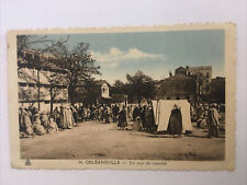 Orleansville Un Jour De Marche Algeria Vintage Postcard picture