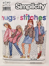 Simplicity Hugs and Stitches 9790 Vintage Pattern 90s Girls - Cut Sz A 7-14 picture