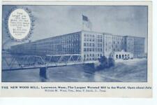 Postcard, Wood Worsted Mill, Lawrence, Massachusetts, 1906, unused picture