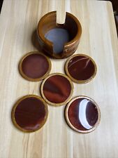 Super Beautiful Excellent Natural Agate Coaster Set 5 Coasters picture