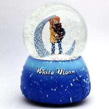 Snow Globe Half Moon Romantic Snowglobe Souvenir Gifts No Battery Needed, 17 CM picture