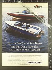 1987 ADVERTISEMENT for Power Play 230 Conquest XLT-185 LS speed ski power boat picture