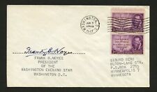 Frank B. Noyes d1948 signed autograph Postal cover Washington Evening Star PC244 picture