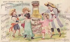 Victorian Trade Card - Hoyt's German Cologne Children Dancing 1892 Calendar RARE picture