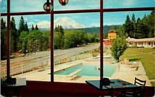 Dunsmuir California CA Oak-Lo Motel & House Of Glass Restaurant Postcard L55 picture