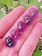 5pcs Natural fluorite hand carved Mini Totoro crystal reiki healing Gifts picture