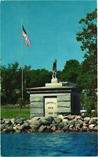 Endicott Rock At Weirs Beach, New Hampshire, Colonial Boundary Monument Postcard picture