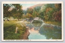 Postcard Old Arch Bridge Jacks Creek Lewistown Pennsylvania 1929 picture