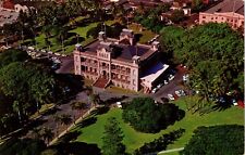 Honolulu HI Iolani Palace Royal Residence Vtg Postcard Aerial View circa 1960s picture