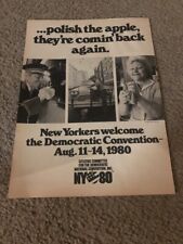 Vintage 1980 DEMOCRATIC NATIONAL CONVENTION NEW YORK CITY Print Ad NYC picture