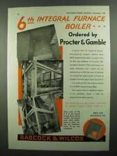 1937 Babcock & Wilcox Integral-Furnace Boilers Ad picture