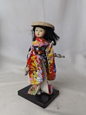 JAPANESSE GEISHA DOLL Made In Japan 1978 Vintage Rare Says Hawaii On Bottom '78 picture