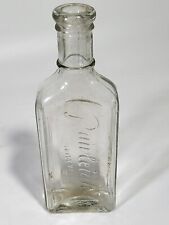 Vintage Raleigh's Embossed Medicine Bottle Clear 6.25 Tall picture