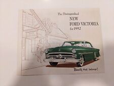 1952 Ford Victoria Sales Brochure, Tri Fold picture
