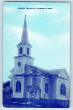 Cambria Wisconsin WI Postcard Welsh Church Exterior Roadside c1960's Vintage picture
