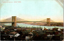 Vtg 1908 Brooklyn Bridge New York NY Antique Postcard picture