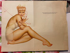 Vtg 1950s Esquire Pinup Magazine Centerfold Picture by Petty Blond on Phone picture