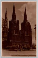Postcard Lichfield Church West Front 7307 Judges England Real Photo RPPC  picture