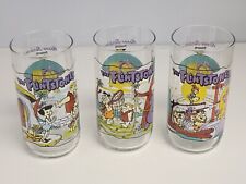 Vintage THE FLINSTONES DRINKING GLASSES (set of 3) First 30 years- Hardee’s picture