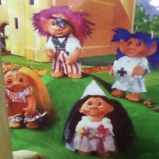 Vtg Troll Dolls Gift Wrap Wrapping Paper 20 X 30 2 Sheets Artfaire 1992 NEW USA picture