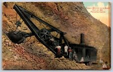 Postcard Steam Shovel In A Rock Cut On The Panama Canal Unposted picture