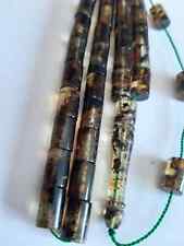 Natural Baltic Amber 33 Barell Beads Prayer Rosary Tesbih Misbah 22g.سبحة تسبيح  picture
