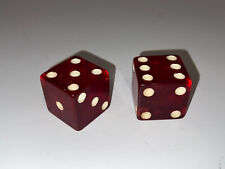 Vintage Jumbo Dice Lucite Cherry Red picture