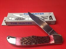 VINTAGE HONEST ABE THE HUNTER KNIFE c1980's JAPAN RED STAG BOX  picture