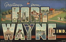 Fort Wayne Indiana ~ LARGE LETTER ~ postcard ~ 1943 picture