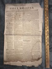 Incredibly Rare 1808 Essex Register- Ipswich Massachusetts Embargo Meeting  picture