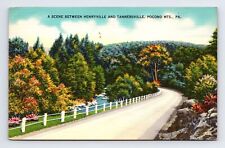 Postcard Henryville PA Pennsylvania Scenic Highway to Tannersville Pocono Mtns picture