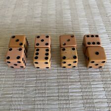 Vintage Butterscotch Bakelite Dice 5/8” TESTED Randomly Pulled Four Pairs (8) picture