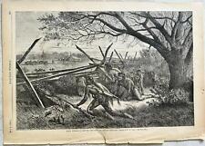 Harper's Weekly 1868  Sioux Indians In Ambush By W. M. Cary Print picture