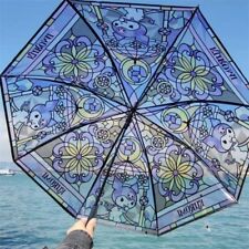 Kuromi Transparent Big Umbrella 39” Mosaic Stained Glass Rain Storm Sanrio picture