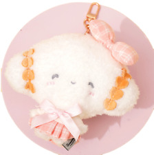 JAPAN Sanrio Cogimyun Smile Sheep Furry Pink Plush Key Ring Bag Tote Decoration picture