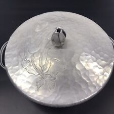 Vintage RODNEY KENT Hand Wrought Aluminum Tulip Casserole Dish Bowl With Lid 461 picture