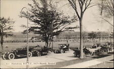 RPPC Plattsburg New York 1917 ROTC Parade ground cars real photo postcard picture