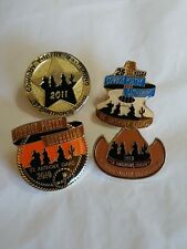 Cowboy Poetry St Anthony Idaho Lapel Pins 2010 2011 2012 (25 yr) & 2013 Lot Of 4 picture