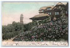 Oakland California CA Postcard Residence Embowered Flowers c1910 Vintage Antique picture
