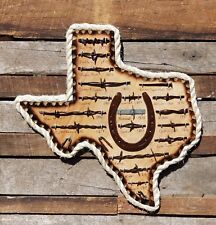Antique Barbed Wire Display TEXAS 18 cuts of Authentic Barbwire Vtg Horseshoe picture