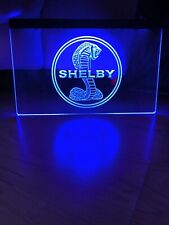 MUSTANG SHELBY NEW LED NEON BLUE LIGHT SIGN 8x12 picture