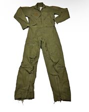 Vintage Military Flight Suit Coveralls Flyers Fighter Sage Green USA Size 38X30 picture